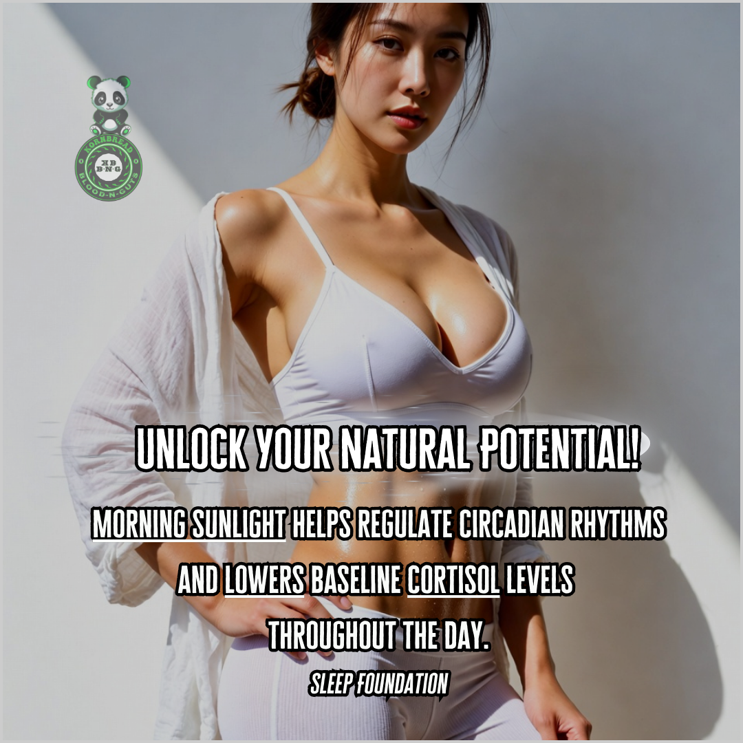 Morning sunlight helps regulate circadian rhythms and lowers baseline cortisol levels throughout the day. Sleep Foundation