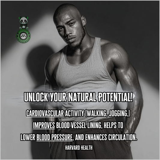 Cardiovascular activity (walking, jogging) improves blood vessel lining, helps to lower blood pressure, and enhances circulation. Harvard Health