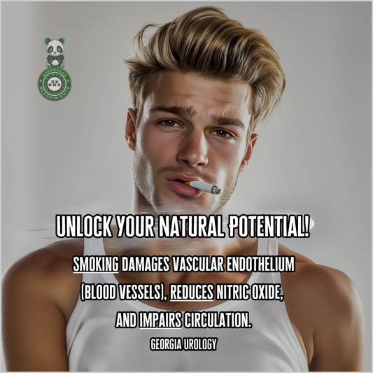 Smoking damages vascular endothelium (blood vessels), reduces nitric oxide, and impairs circulation. Georgia Urology