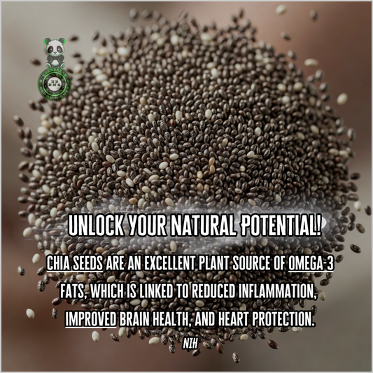 Chia seeds are an excellent plant source of omega-3 fats, which is linked to reduced inflammation, improved brain health, and heart protection. NIH