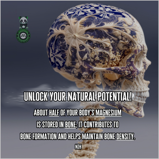 About half of your body's magnesium is stored in bone; it contributes to bone formation and helps maintain bone density. NIH