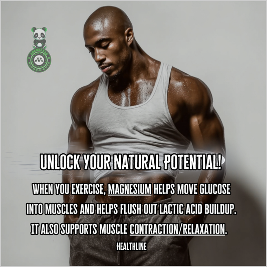 When you exercise, magnesium helps move glucose into muscles and helps flush out lactic acid buildup. It also supports muscle contraction/relaxation. Healthline