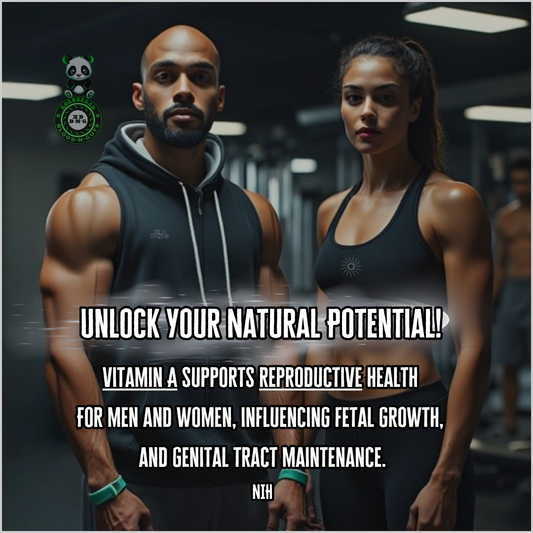 Vitamin A supports reproductive health for men and women, influencing fetal growth, and genital tract maintenance. NIH