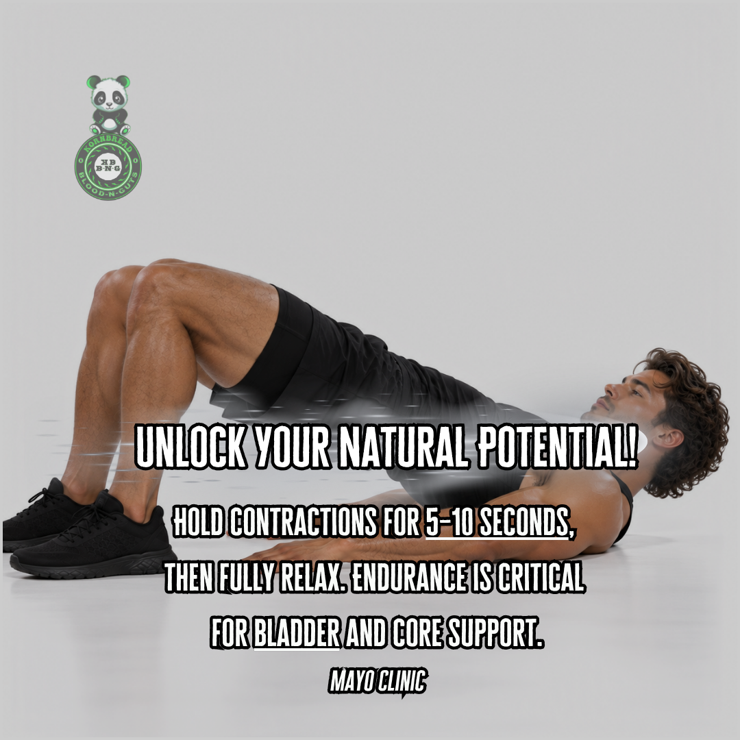 Hold contractions for 5-10 seconds, then fully relax. Endurance is critical for bladder and core support. Mayo Clinic