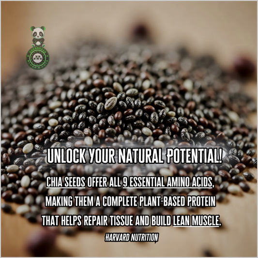 Chia seeds offer all 9 essential amino acids, making them a complete plant-based protein that helps repair tissue and build lean muscle. Harvard Nutrition