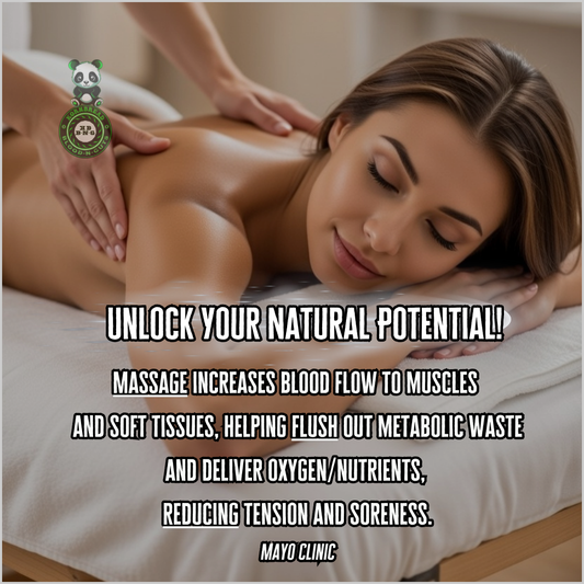 Massage increases blood flow to muscles and soft tissues, helping flush out metabolic waste and deliver oxygen/nutrients, reducing tension and soreness. Mayo Clinic