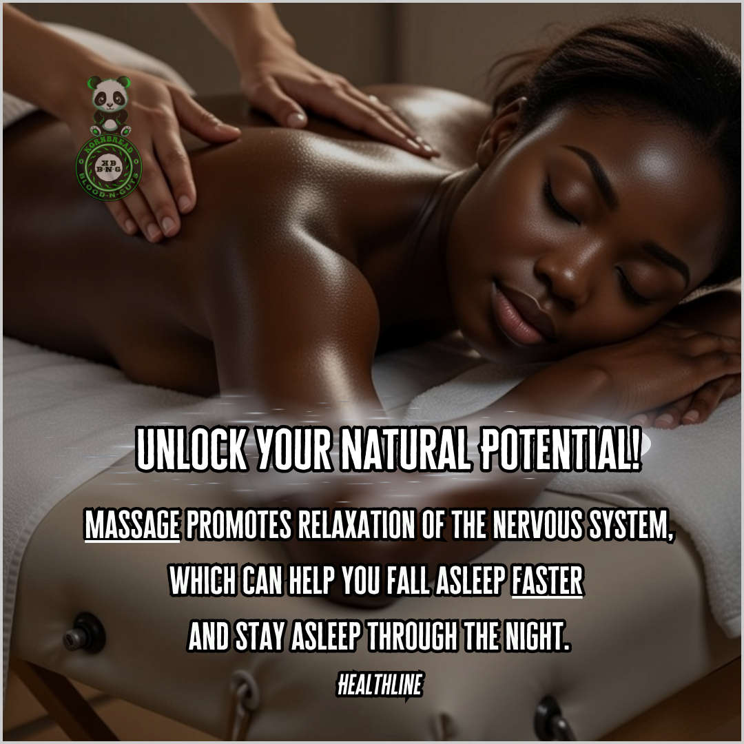Massage promotes relaxation of the nervous system, which can help you fall asleep faster and stay asleep through the night. Healthline