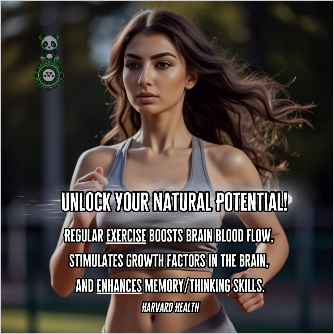 Regular exercise boosts brain blood flow, stimulates growth factors in the brain, and enhances memory/thinking skills. Harvard Health