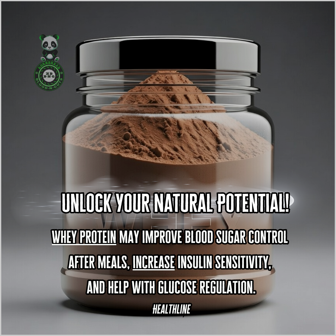 Whey protein may improve blood sugar control after meals, increase insulin sensitivity, and help with glucose regulation. Healthline