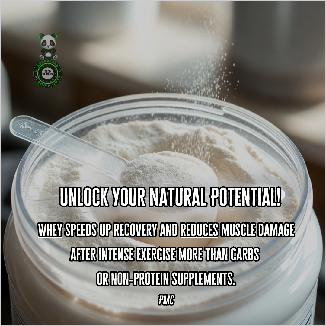 Whey speeds up recovery and reduces muscle damage after intense exercise more than carbs or non-protein supplements. PMC