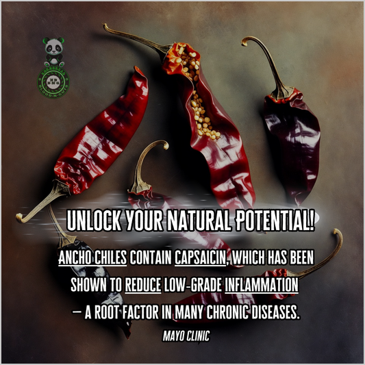 Ancho chiles contain capsaicin, which has been shown to reduce low-grade inflammation: a root factor in many chronic diseases. Mayo Clinic