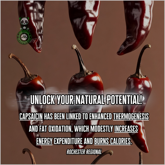 Capsaicin has been linked to enhanced thermogenesis and fat oxidation, which modestly increases energy expenditure and burns calories. Rochester Regional