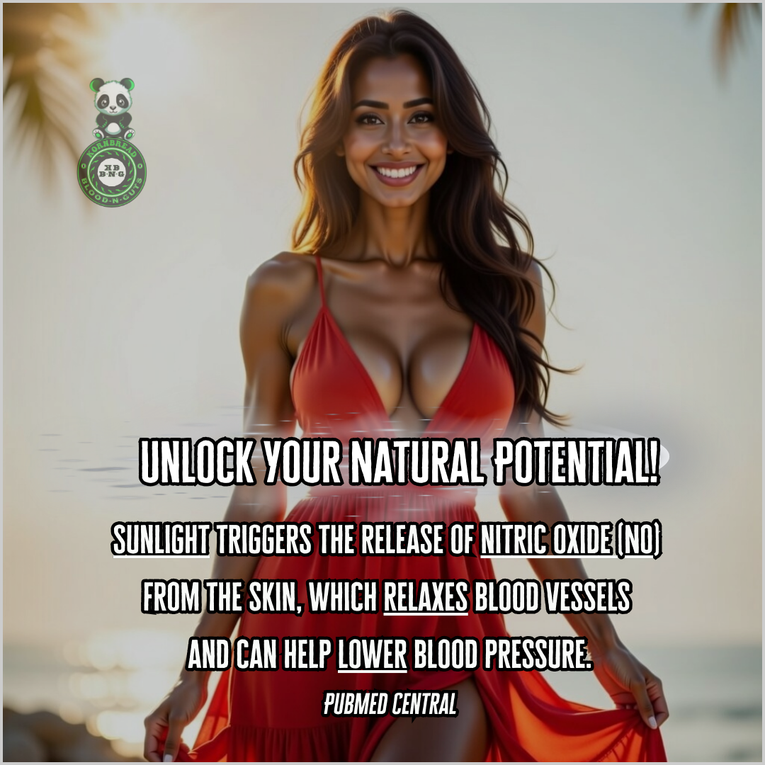 Sunlight triggers the release of nitric oxide (NO) from the skin, which relaxes blood vessels and can help lower blood pressure. PubMED Central