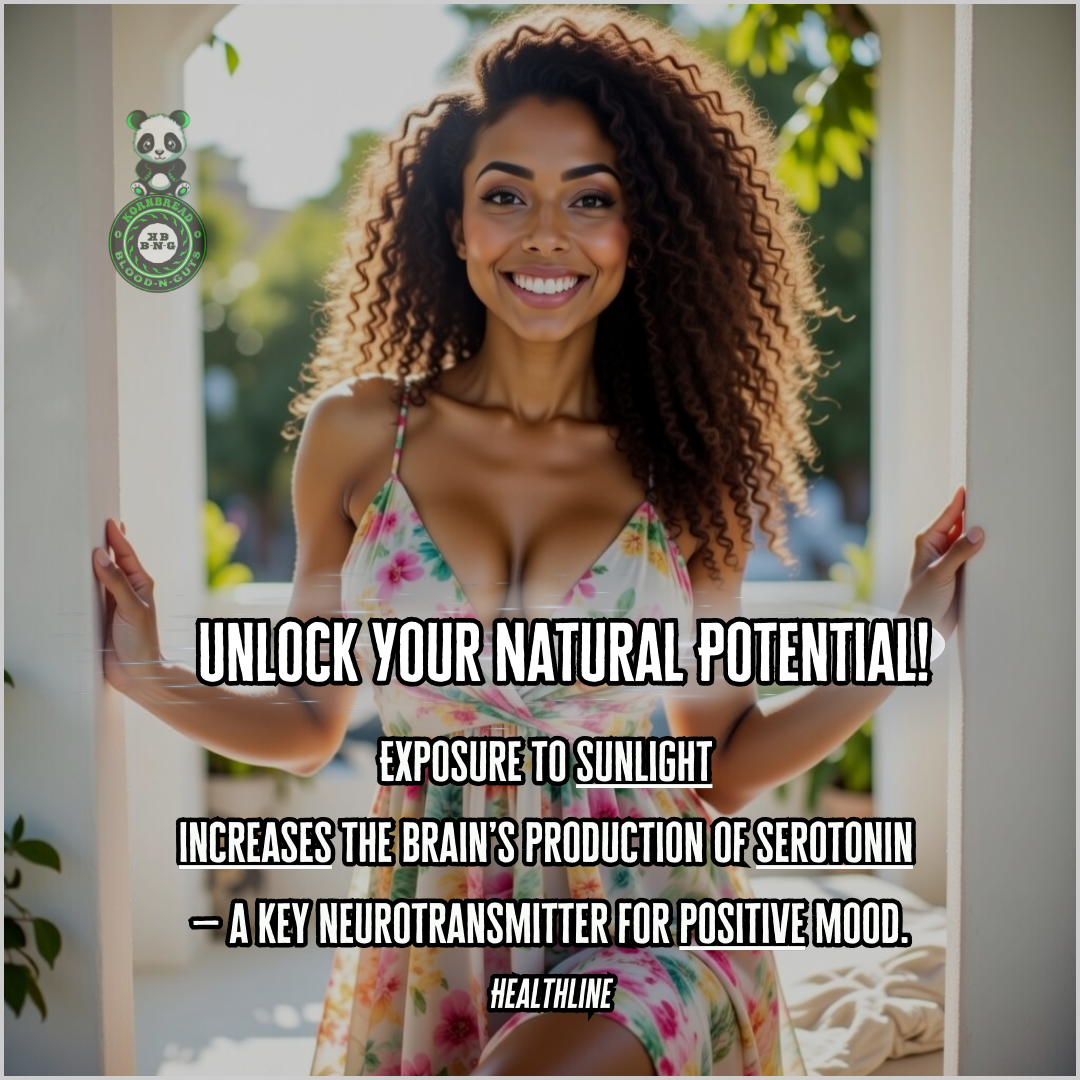 Exposure to sunlight increases the brain's production of serotonin: a key neurotransmitter for positive mood. Healthline