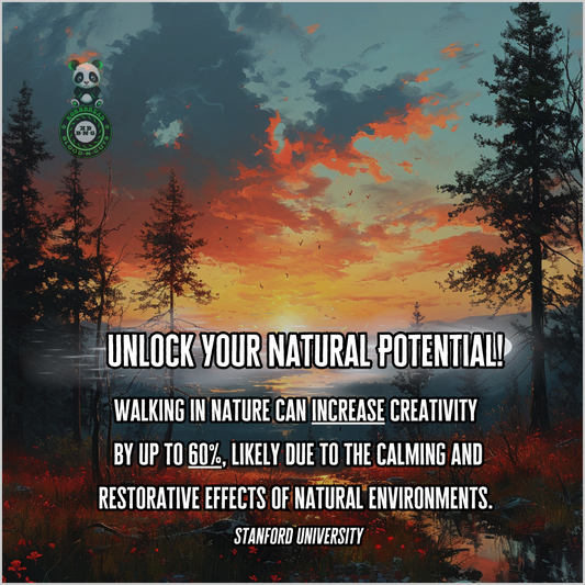 Walking in nature can increase creativity by up to 60%, likely due to the calming and restorative effects of natural environments. Stanford University