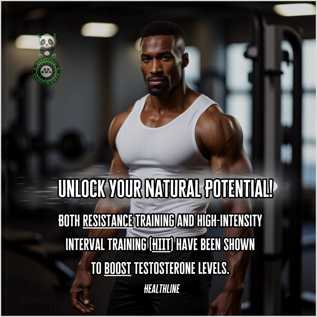 Both resistance training and high-intensity interval training (HIIT) have been shown to boost testosterone. Healthline