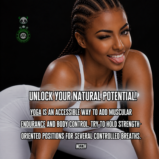 Yoga is an accessible way to add muscular endurance and body control. Try to hold strength-oriented positions for several controlled breaths. NCCIH