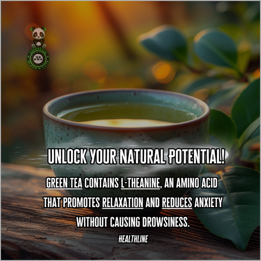 Green tea contains L-Theanine, an amino acid that promotes relaxation and reduces anxiety without causing drowsiness. Healthline