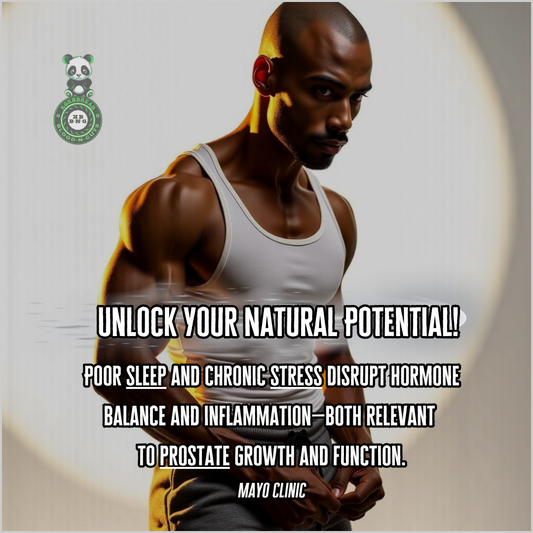 Poor sleep and chronic stress disrupt hormone balance and inflammation; both relevant to prostate growth and function. Mayo Clinic