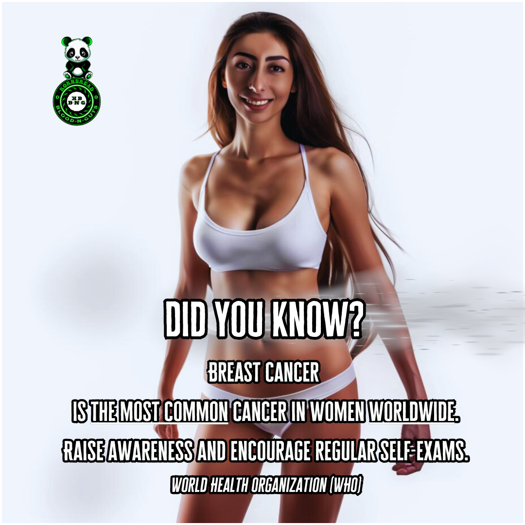 Breast cancer is the most common cancer in women worldwide.  Raise awareness and encourage regular self-exams.  {World Health Organization (WHO)}