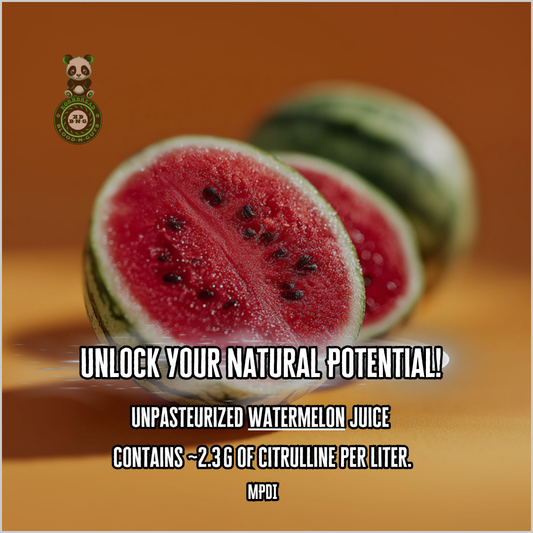 Unpasteurized watermelon juice  contains ~2.3 g of citrulline per liter. MPDI