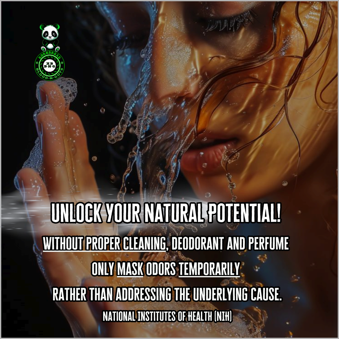 Without proper cleaning, deodorant and perfume only mask odors temporarily rather than addressing the underlying cause. (National Institutes of Health [NIH])