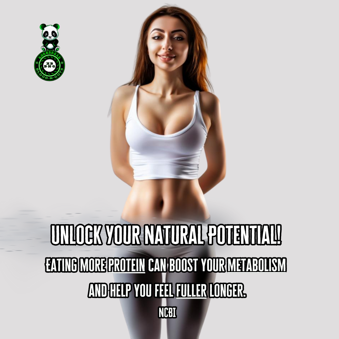 Eating more protein can boost your metabolism and help you feel fuller longer. NCBI