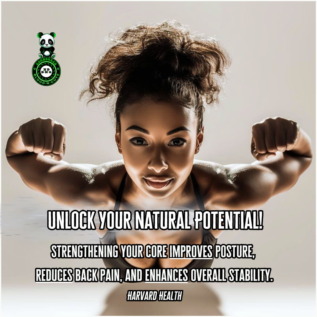 Strengthening your core improves posture, reduces back pain, and enhances overall stability. Harvard Health
