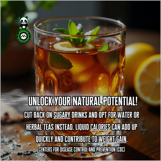 Cut back on sugary drinks and opt for water or herbal teas instead. Liquid calories can add up quickly and contribute to weight gain. (Centers for Disease Control and Prevention [CDC])