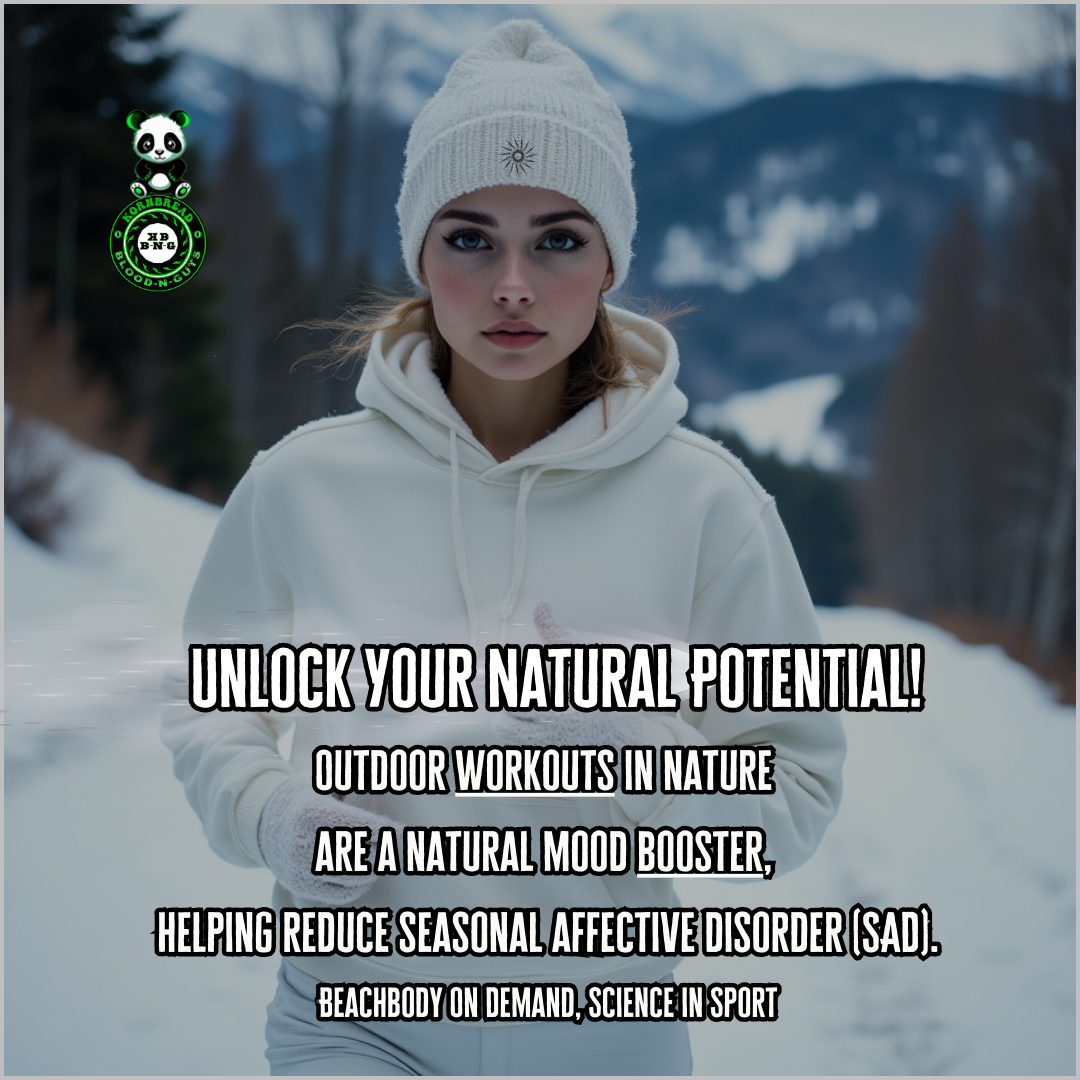 Outdoor workouts in nature are a natural mood booster, helping reduce seasonal affective disorder (SAD). (Beachbody On Demand, Science in Sport)