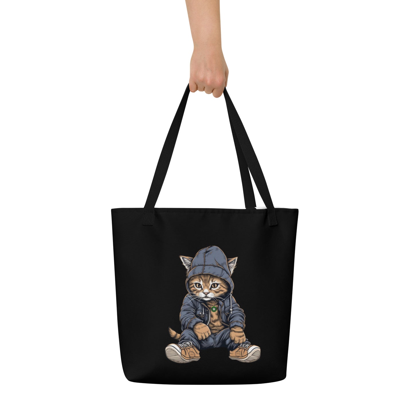 Chilled Cat Large Tote Bag