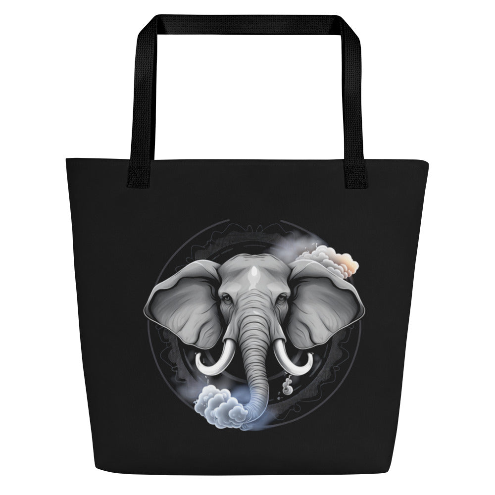 "Storm Elephant" Large Tote Bag