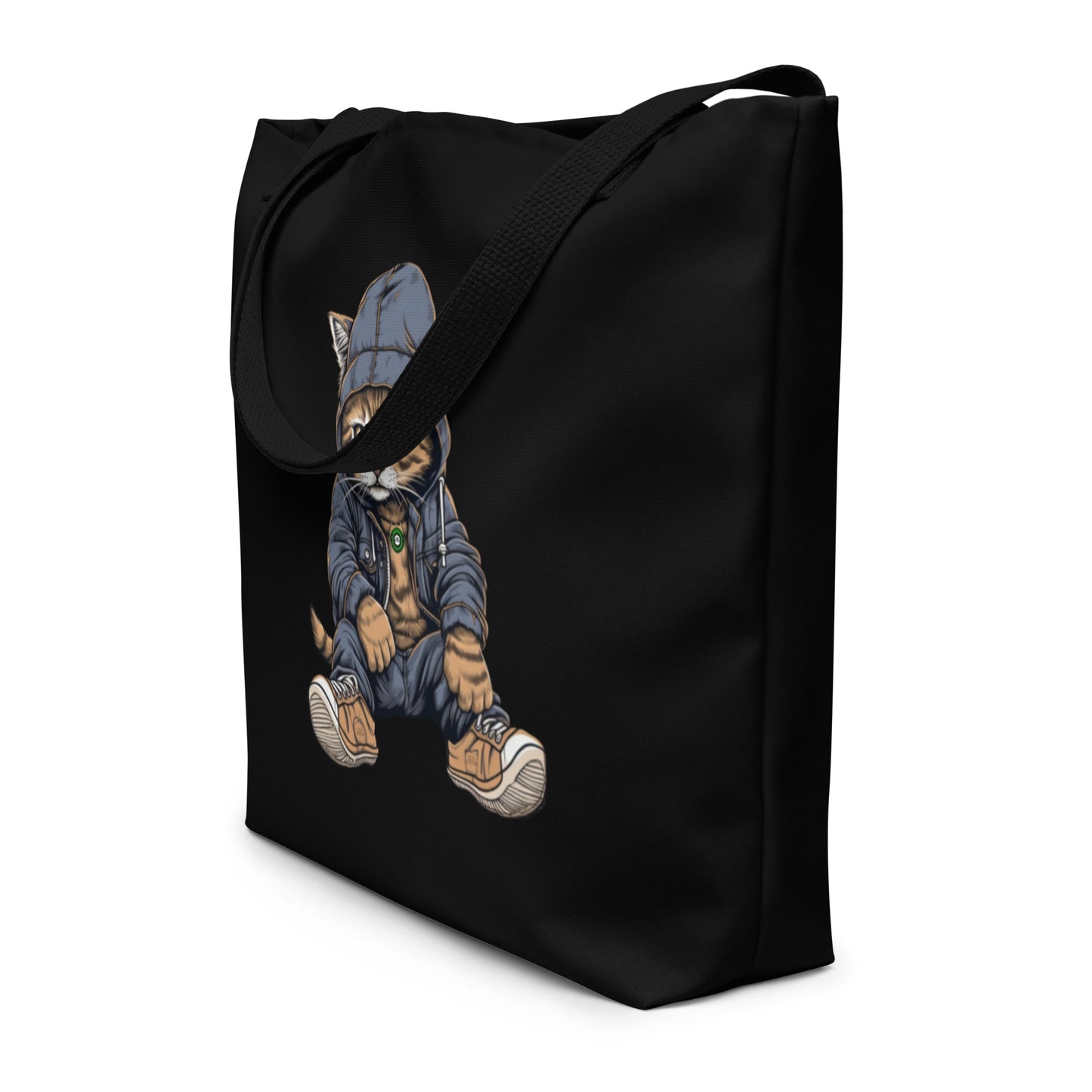 Chilled Cat Large Tote Bag