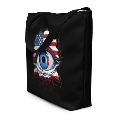 "Who Is Watching You?" Large Tote Bag