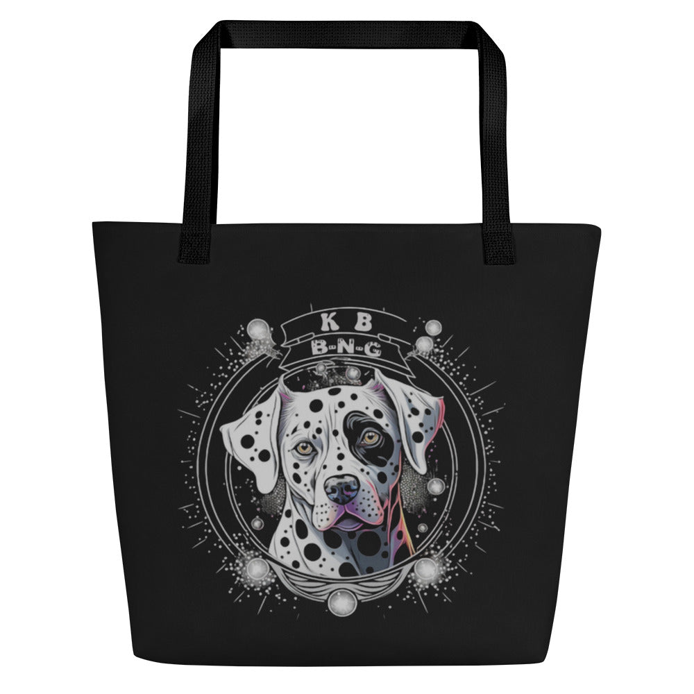 Dedicated Dalmatian Large Tote Bag