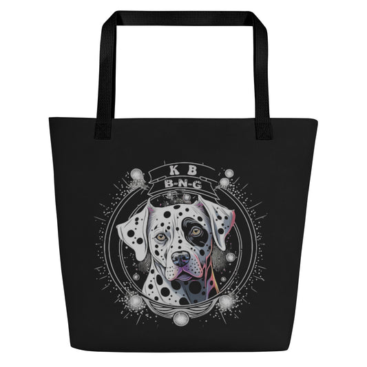 Dedicated Dalmatian Large Tote Bag