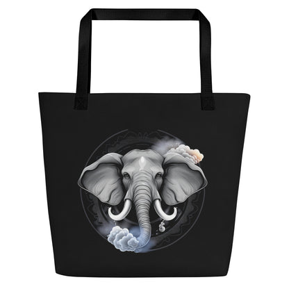 "Storm Elephant" Large Tote Bag