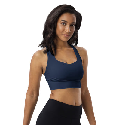 "Bright Sun" Longline Sports Bra (Navy)