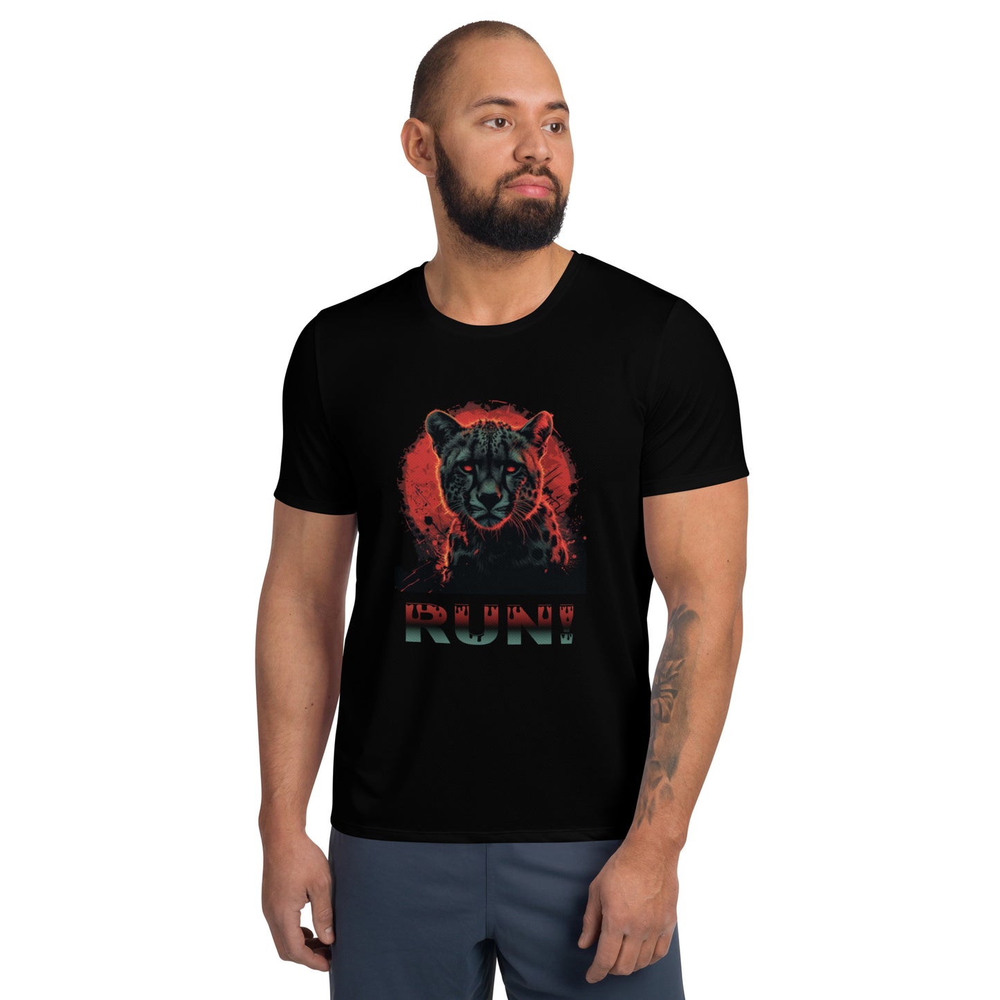 "Run!" Men's Athletic T-shirt