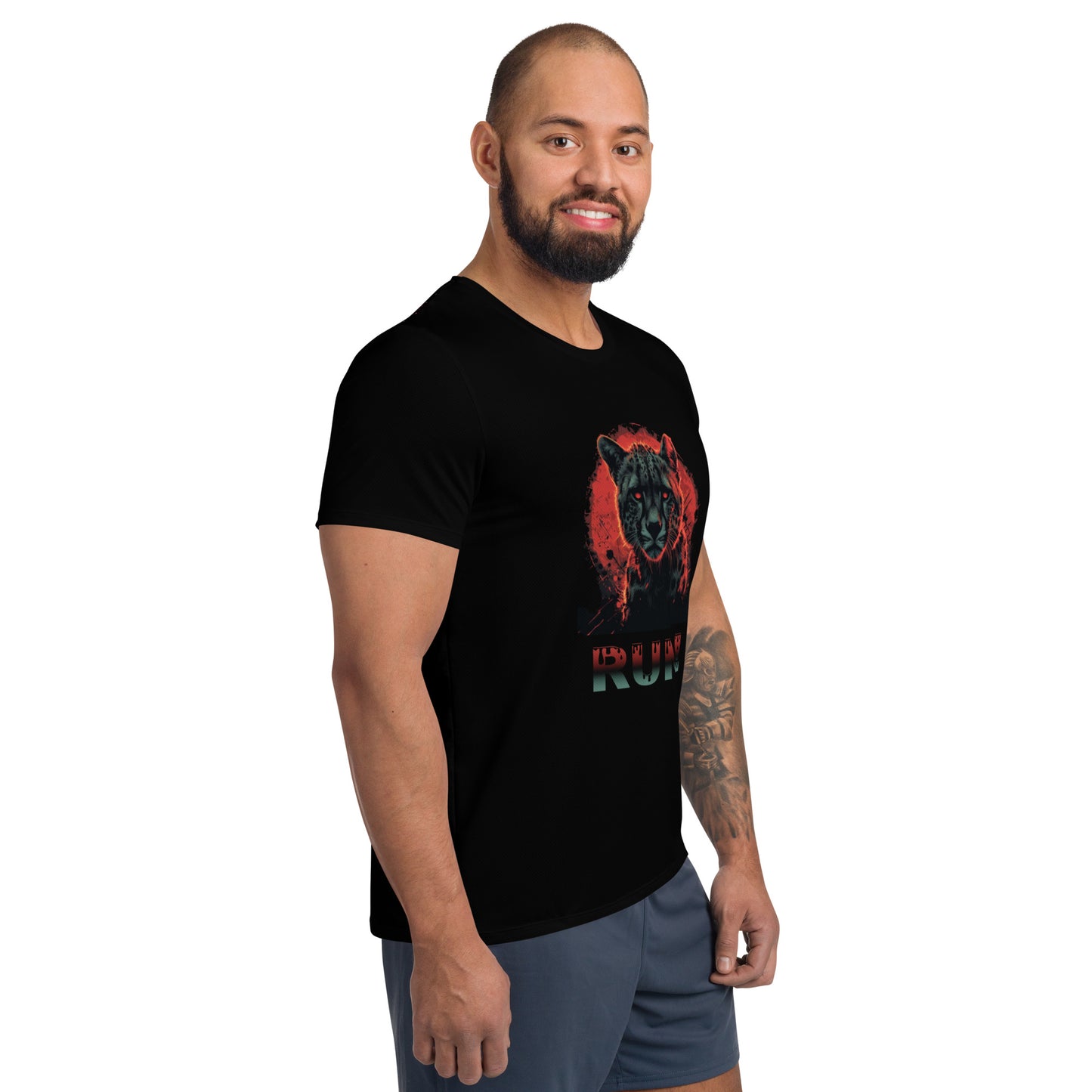 "Run!" Men's Athletic T-shirt