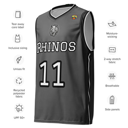 Rough Rhinos Basketball Jersey [AWAY] (#11)