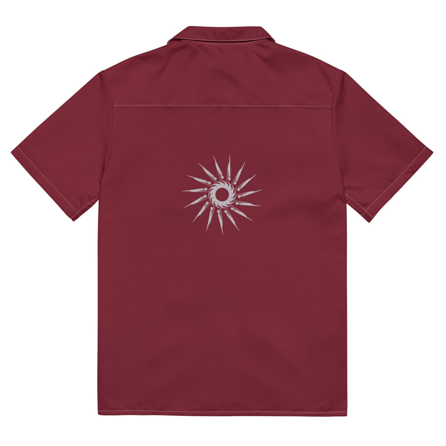 "Bright Sun" Button Shirt (Maroon)