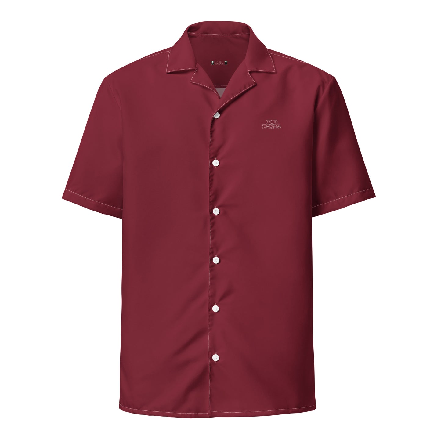 "Bright Sun" Button Shirt (Maroon)