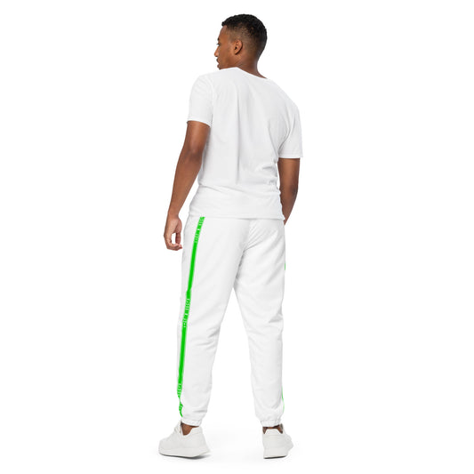 KBBNG Green Stripe Track Pants (White)