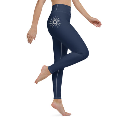 "Bright Sun" Yoga Leggings (Navy)