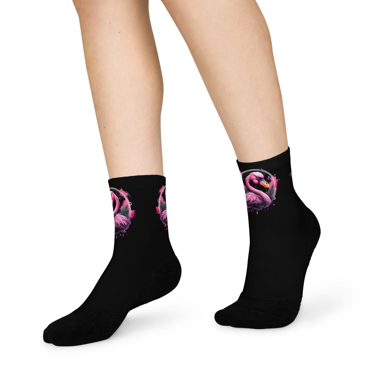Fierce Flamingo Ankle Socks