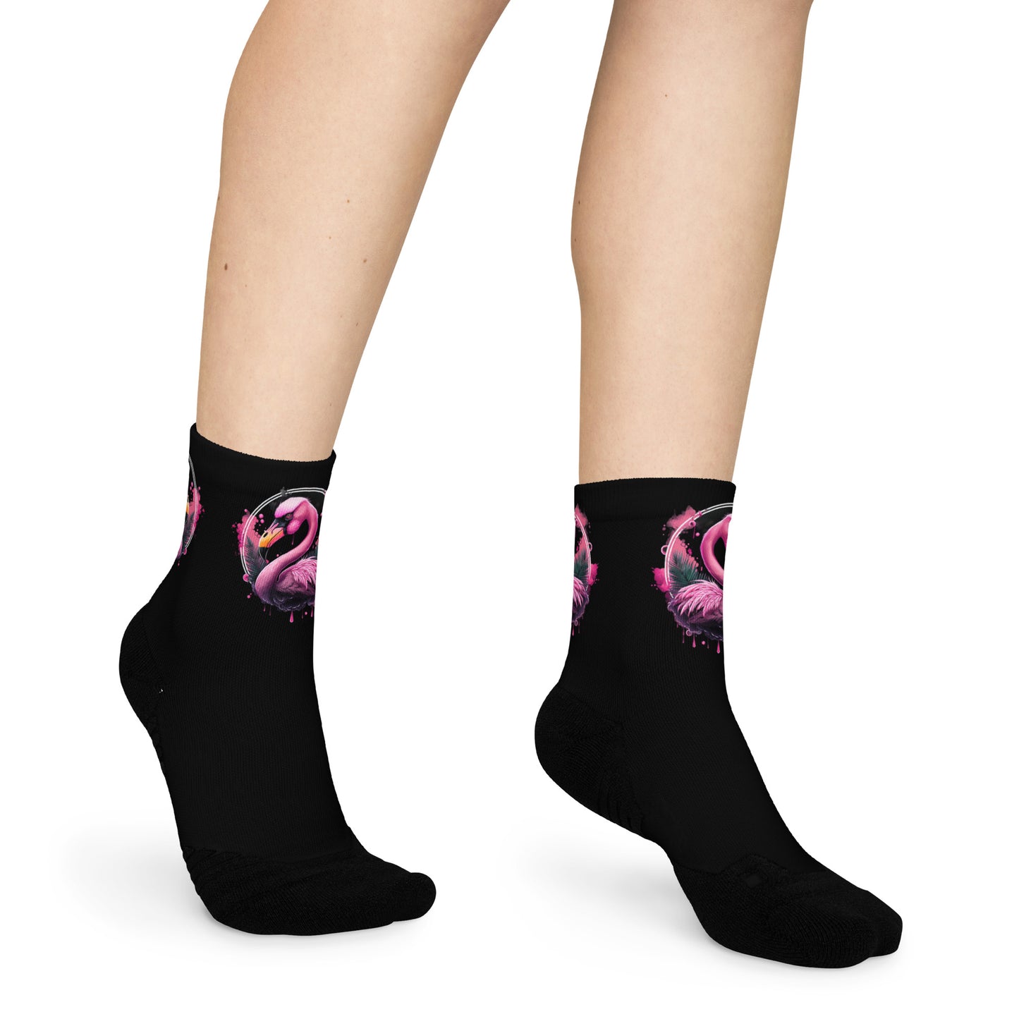 Fierce Flamingo Ankle Socks