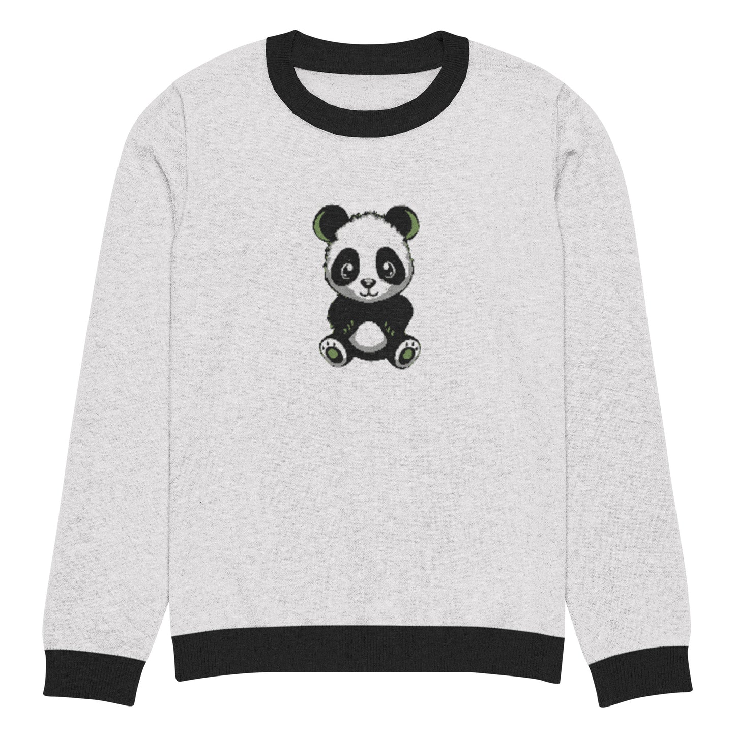 KBBNG Panda Knitted Crew Neck Sweater