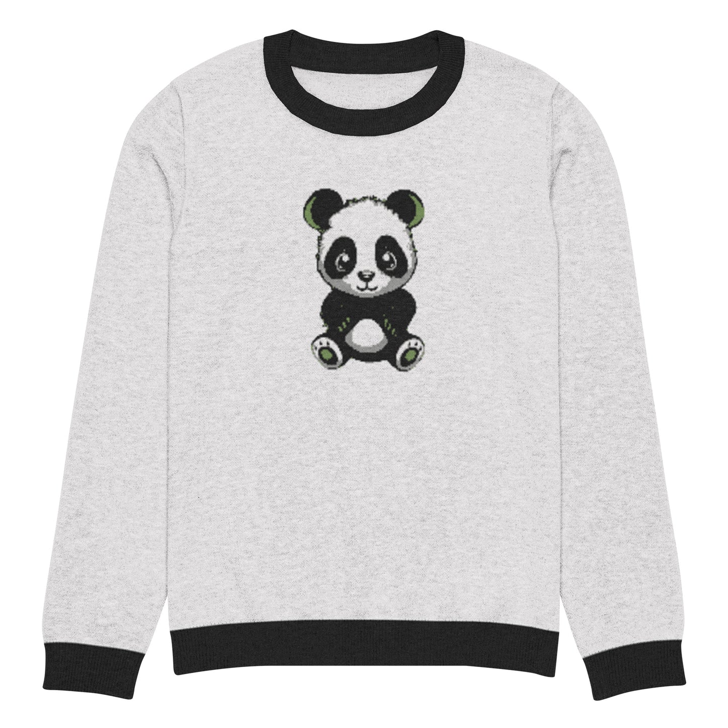 KBBNG Panda Knitted Crew Neck Sweater