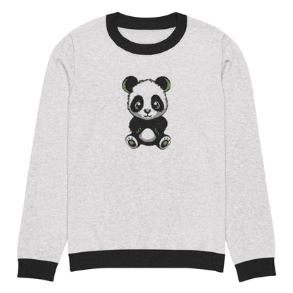 KBBNG Panda Knitted Crew Neck Sweater